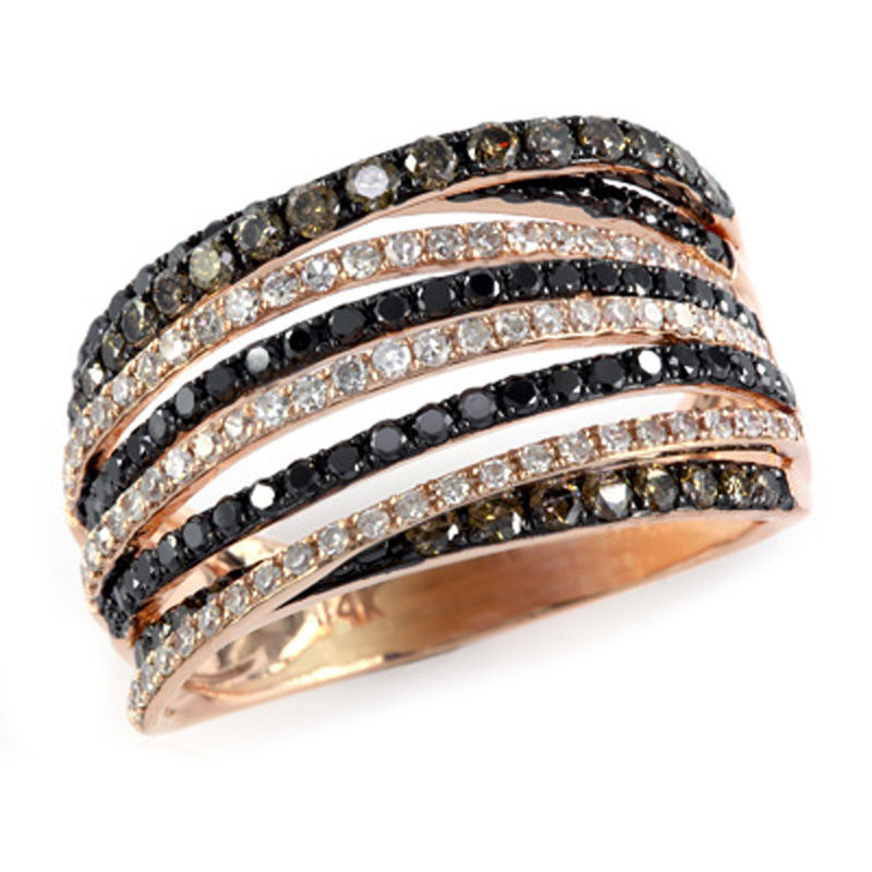 Effy Nature 14K Rose Gold Sapphire, Ruby & Diamond Flower Ring, 3.45 T –  effyjewelry.com